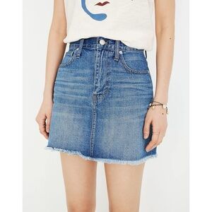 Madewell Rigid Denim A-Line Mini Skirt